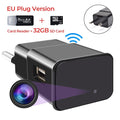 Mini Camera e carregador Wireless 1080p USB Plug